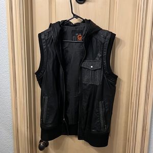 Guess leather vest